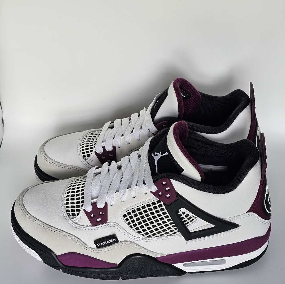 Air Jordan 4 Retro PSG (GS) White /Bordeaux-Neutral Grey CZ6509-100